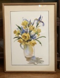J.R. Hamil Watercolor - Flowers, Signed 