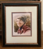 J.R. Hamil Print - Self Portrait, Framed W/ Glass, 17¼