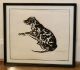 Gertrude Freyman Watercolor - Dog, Framed W/ Glass, 15½