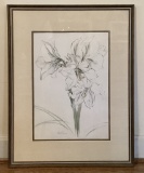Gertrude Freyman Watercolor - Floral, Framed W/ Glass, 24½