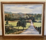 Mary Cannon Oil On Canvas - Landscape W/ Road, 34½