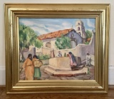 Manny Robin Oil On Canvas - Southwest Genre, In Heavy Gold Frame, 22½