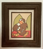 Xavier Cugat Oil On Board - Monkey Business, Framed, 15½