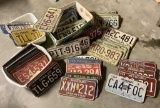 Large Estate Lot Vintage License Plates