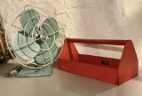 Metal Tool Tray;     1950s Vintage Fan - 16