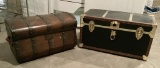 2 Trunks - Bow Top Wooden Trunk Has Missing Lock, 31