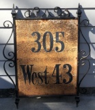 Vintage Heavy Iron Hanging Sign - 34