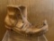 Very Cool Hand Carved Wooden Boot - 6½