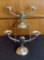 Pair Weighted 2-arm Candelabras - Total 17.33 Ozt
