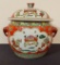 Nice Hand Painted Asian Pot W/ Lid - 9
