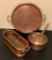 3 Pieces Copperware - Planter, Pan W/ Lid, Tray
