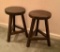 2 Small Wooden Stools