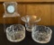 4 Pieces Waterford Crystal - 2 Ashtrays, Clock, Dish