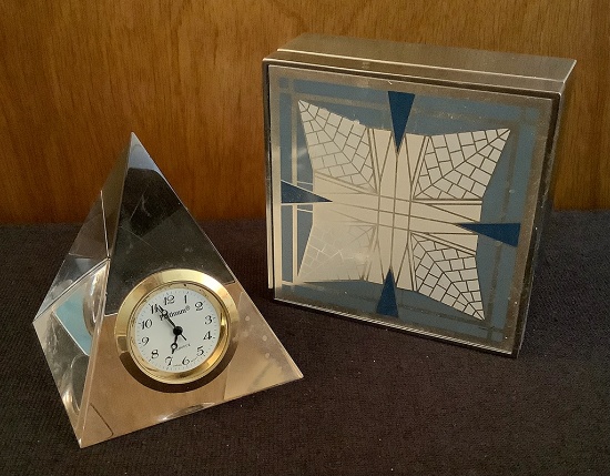 Small Travel Clock;     Cut Crystal Clock