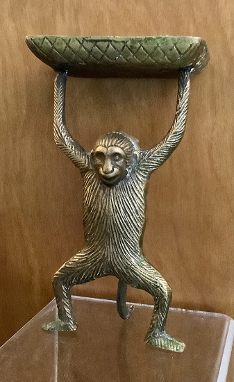 Brass Monkey Business Card Holder - 8"