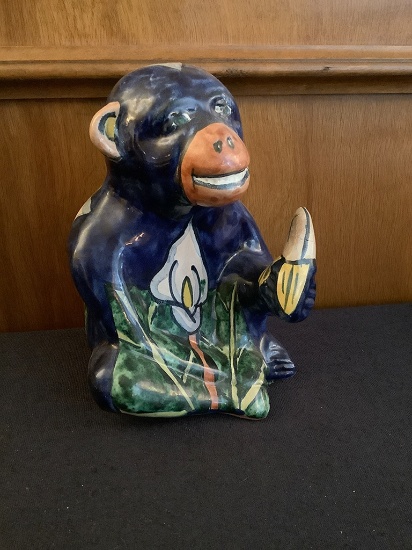 Cute Hand Painted Monkey Figure - Repaired, 18"