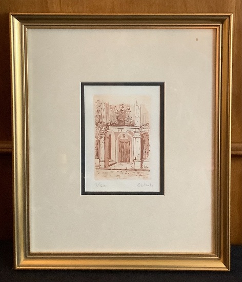 Color Engraving - Architectural, Pencil Signed & Numbered 5/40, Framed W/ G