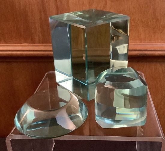 3 Pieces Cut Crystal