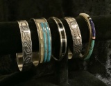 3 Sterling Bracelets - Total 2.42 Ozt;     2 Bracelets - 1 Marked Mexico &