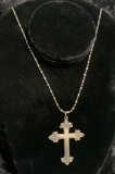 Silver Type Cross & Chain - 24