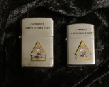 2 Vintage Military Lighters - Commander Carrier Division Three