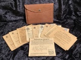 WWII Ration Books In Leather Pouch