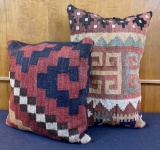 2 Kilim Pillows - Largest Is 21