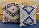 2 Kilim Pillows - Largest Is 19