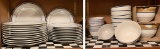 35 Pieces Oneida Dinnerware - Maitre De Porcelain;     8 Blue-Rimmed Rice B