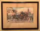 Print - The Pickwickians Arrive At Eatanswill, Framed W/ Glass, 23¾