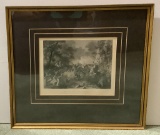 Print - Battle Of Tippecanoe, Framed W/ Glass, 15