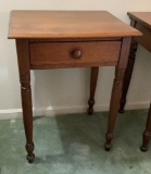 Vintage Walnut 1-drawer Table - 22