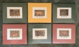 6 Prints From The Book Of The Uses Of Animals - Matted, 12¼