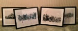 4 Photographs - Winter Scenic, All Framed W/ Glass, 10½