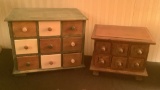 2 Wooden Boxes W/ Drawers