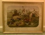Early Hand Colored Lithograph - Hirschtago In Europa, Stag Hunting, Overall