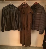 Men's Columbia Jacket - L;     Colebrook Leather Men's Jacket - M;     The