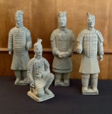 4 Large Clay Figurines - 15