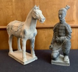 Large Clay Horse Figurine - 11½