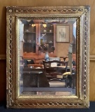 Vintage Italy Beveled Glass & Gold Gilt Framed Mirror - 10¼