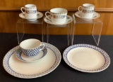 4 Various Cups & Saucers;     2 Plates