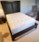 Nice Queen Size Bed W/ Tacked Leather Headboard, Mattress & Box Springs - 6