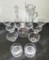Martini Pitcher W/ Glass Stirrer;     2 Decanters;     Misc. Glassware