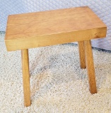 Small Handmade Wooden Stool - 13½