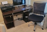 Modern Wood & Steel Desk W/ Chair - 54