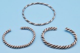 3 Sterling Bracelets - 1.93 Ozt