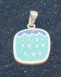 Sterling & Turquoise Pendant - .55 Ozt