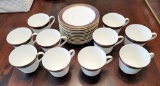 Royal Doulton China - Rochelle, 10 Cups & 12 Saucers