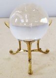 Crystal Sphere On Small Brass Stand - 6