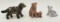 3 Small Dog Figures - As Found